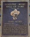 Gene Autry - Country Music Hall of Fame 1969