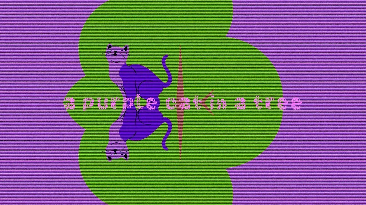 Pineapple - a purple cat in a tree